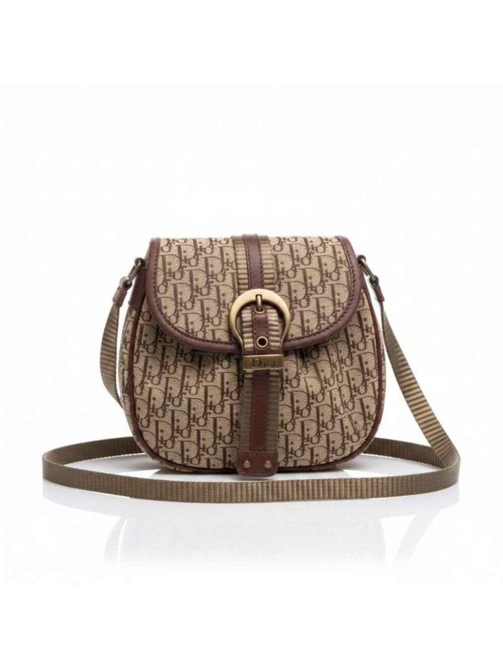 Dior I7 Street Chic Trotter Shoulder Bag Vintage Brown